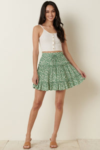 Ditsy Floral Tiered Skirt