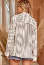 Load image into Gallery viewer, Chic Striped Black and White Button Down