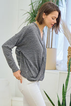 Load image into Gallery viewer, V-Neck Criss Cross Surplice Sweater