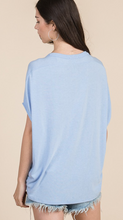 Load image into Gallery viewer, Skies are Blue Drop Shoulder Tee