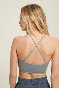 Seamless Scoopneck Bralette with Crossback