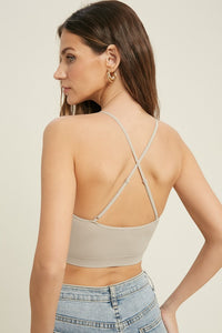 Seamless Scoopneck Bralette with Crossback