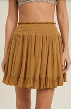 Load image into Gallery viewer, Golden Girl Skirt with Smocked Waistbandd
