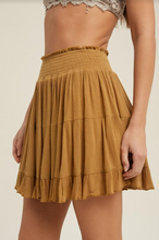 Load image into Gallery viewer, Golden Girl Skirt with Smocked Waistbandd