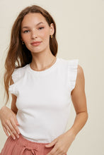 Load image into Gallery viewer, Ribbed Knit Ruffle Tank